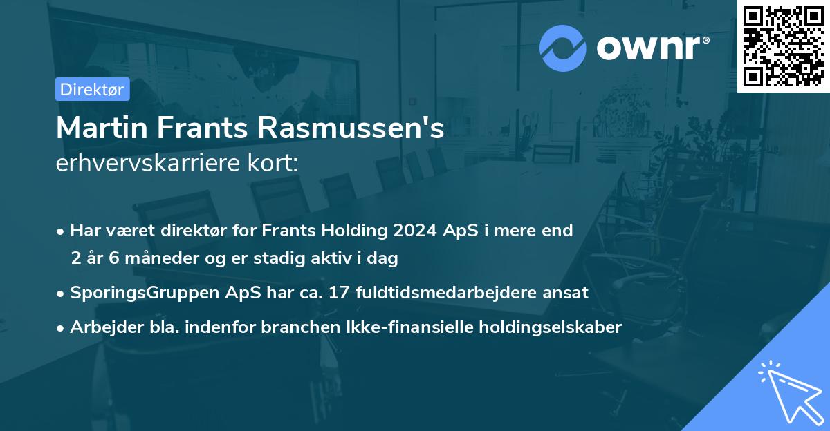 Martin Frants Rasmussen's erhvervskarriere kort