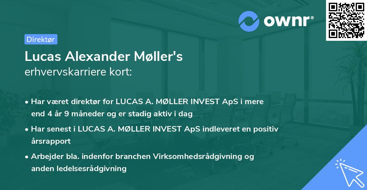 Lucas Alexander Møller's erhvervskarriere kort