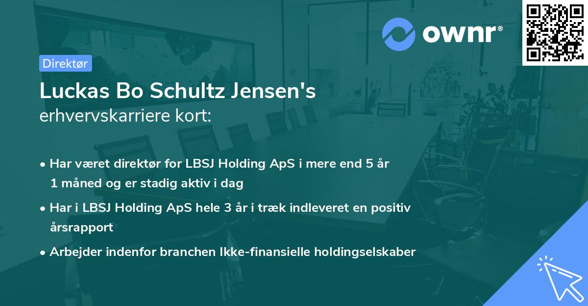 Luckas Bo Schultz Jensen's erhvervskarriere kort