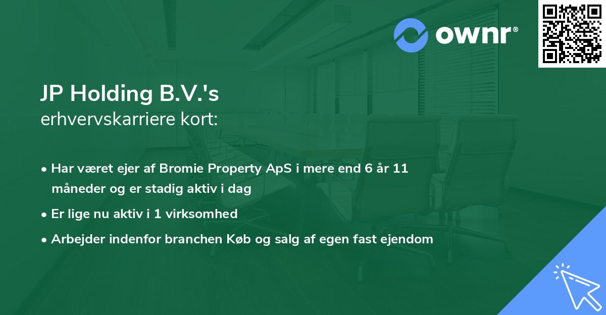 JP Holding B.V.'s erhvervskarriere kort
