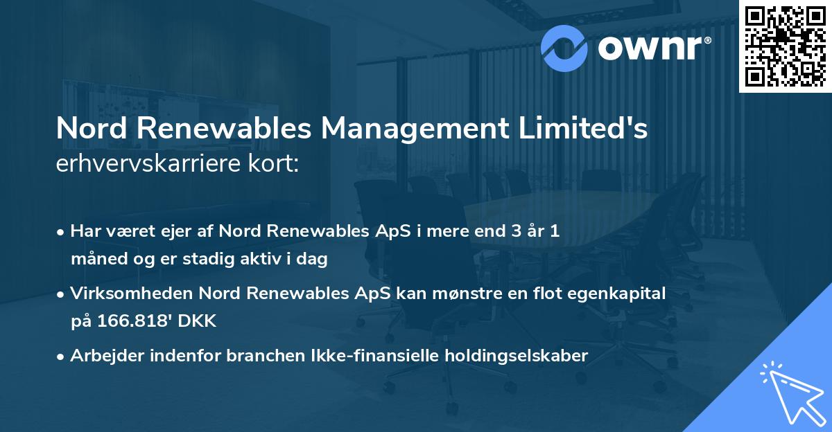 Nord Renewables Management Limited's erhvervskarriere kort