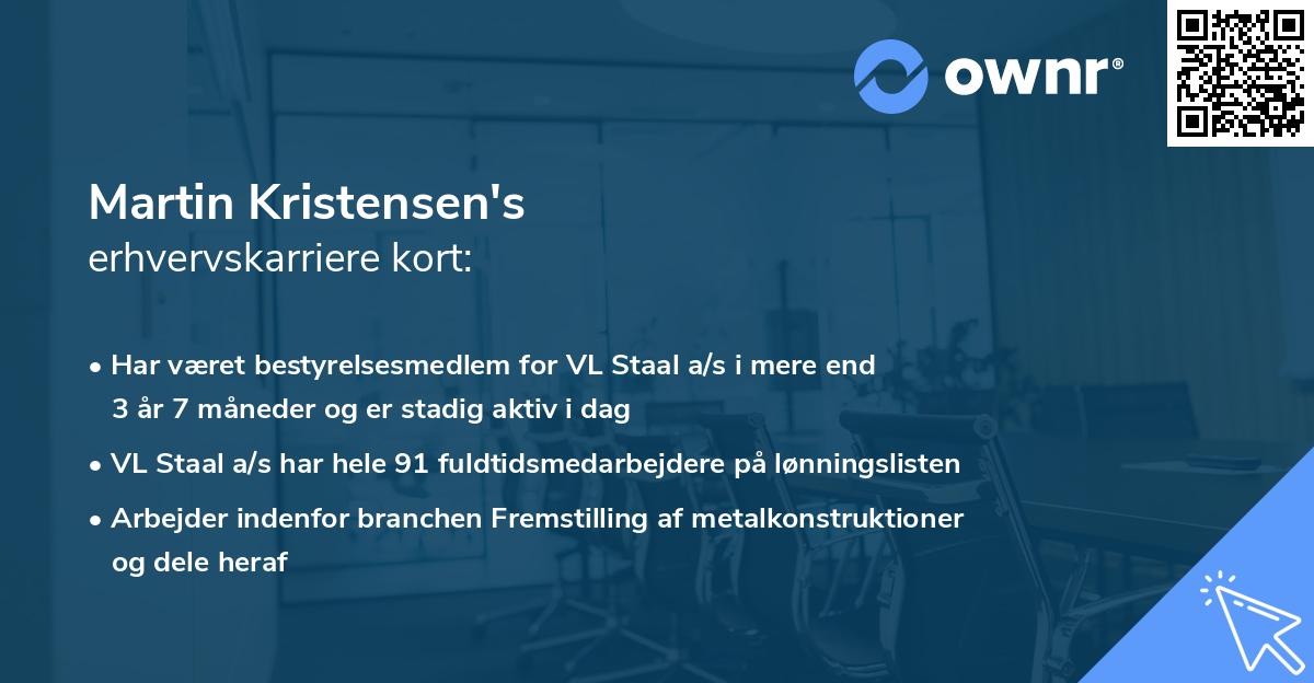 Martin Kristensen's erhvervskarriere kort