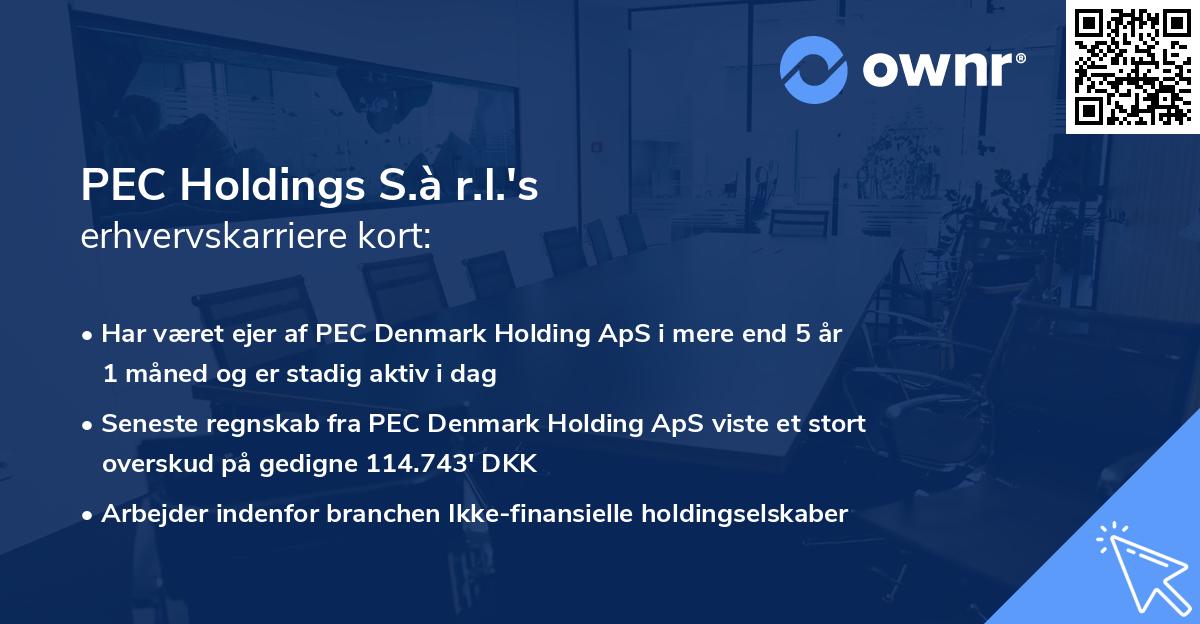 PEC Holdings S.à r.l.'s erhvervskarriere kort