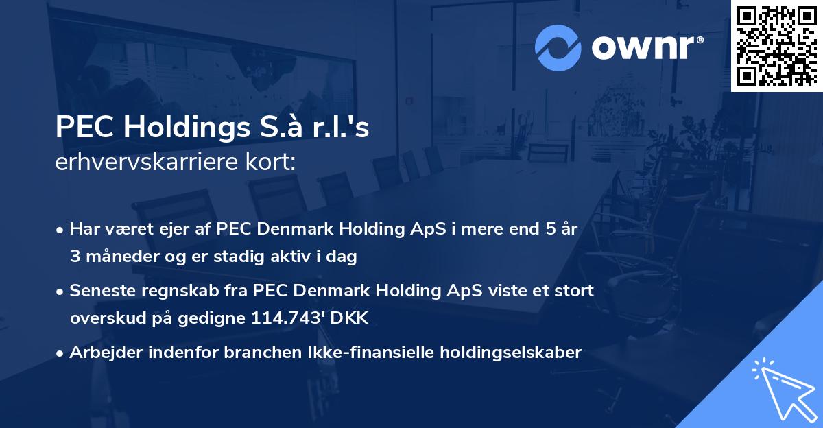 PEC Holdings S.à r.l.'s erhvervskarriere kort