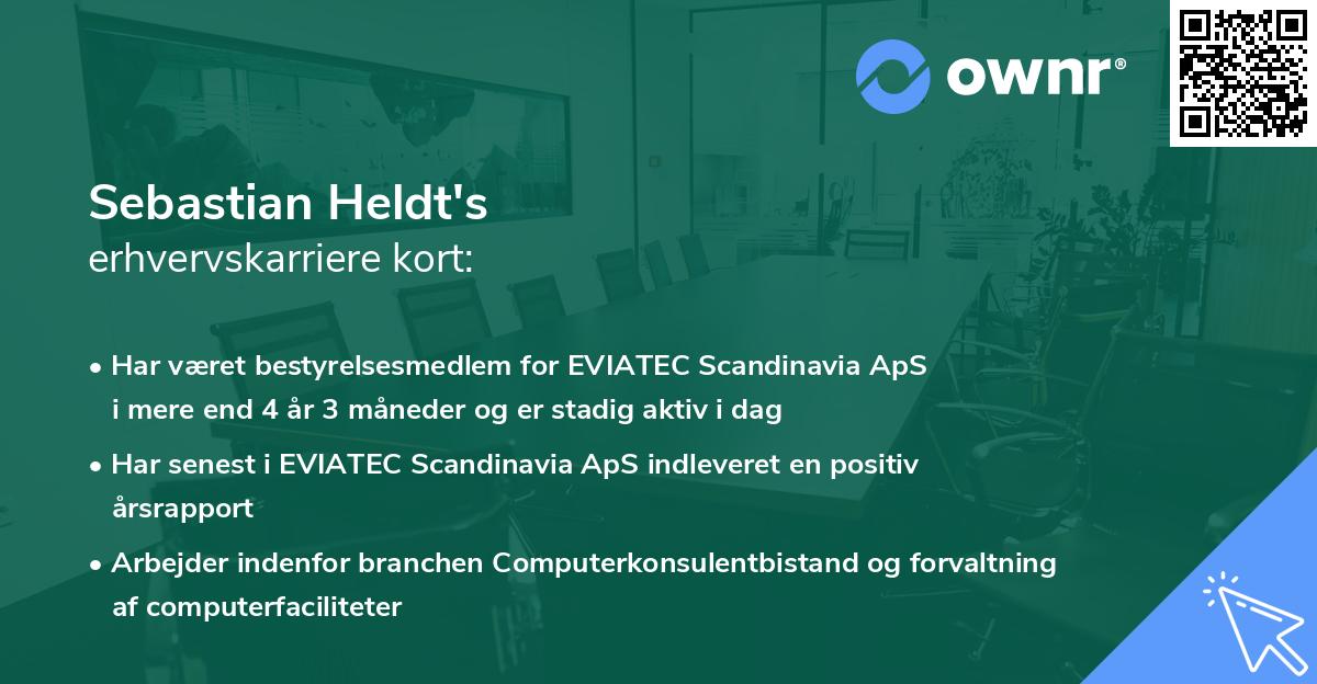 Sebastian Heldt's erhvervskarriere kort