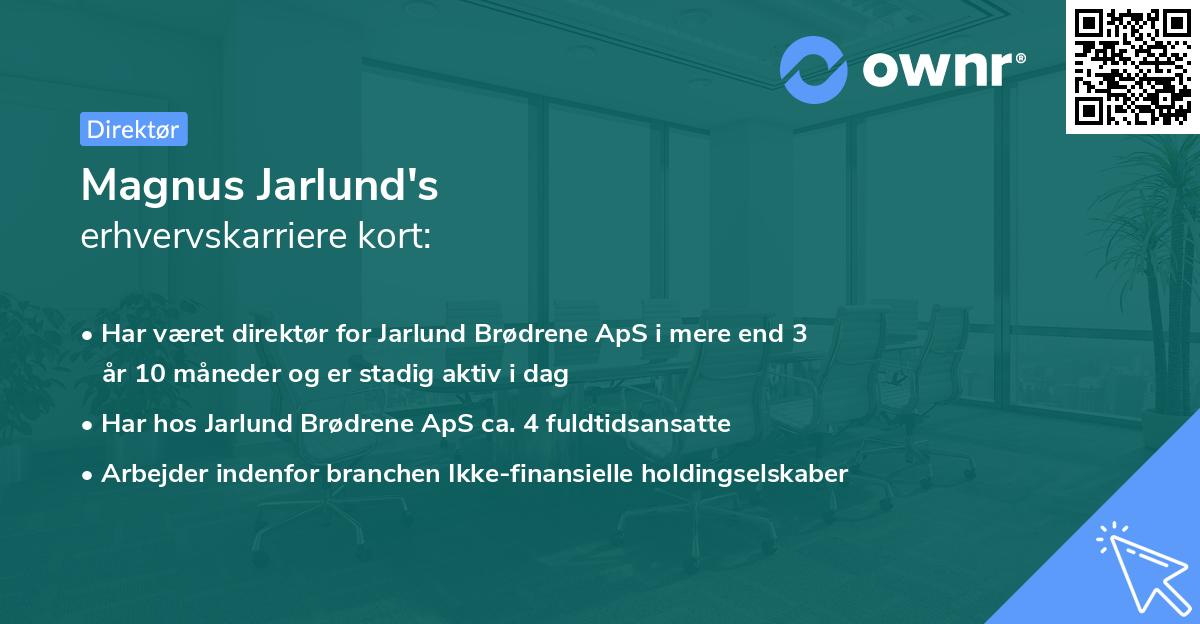 Magnus Jarlund's erhvervskarriere kort
