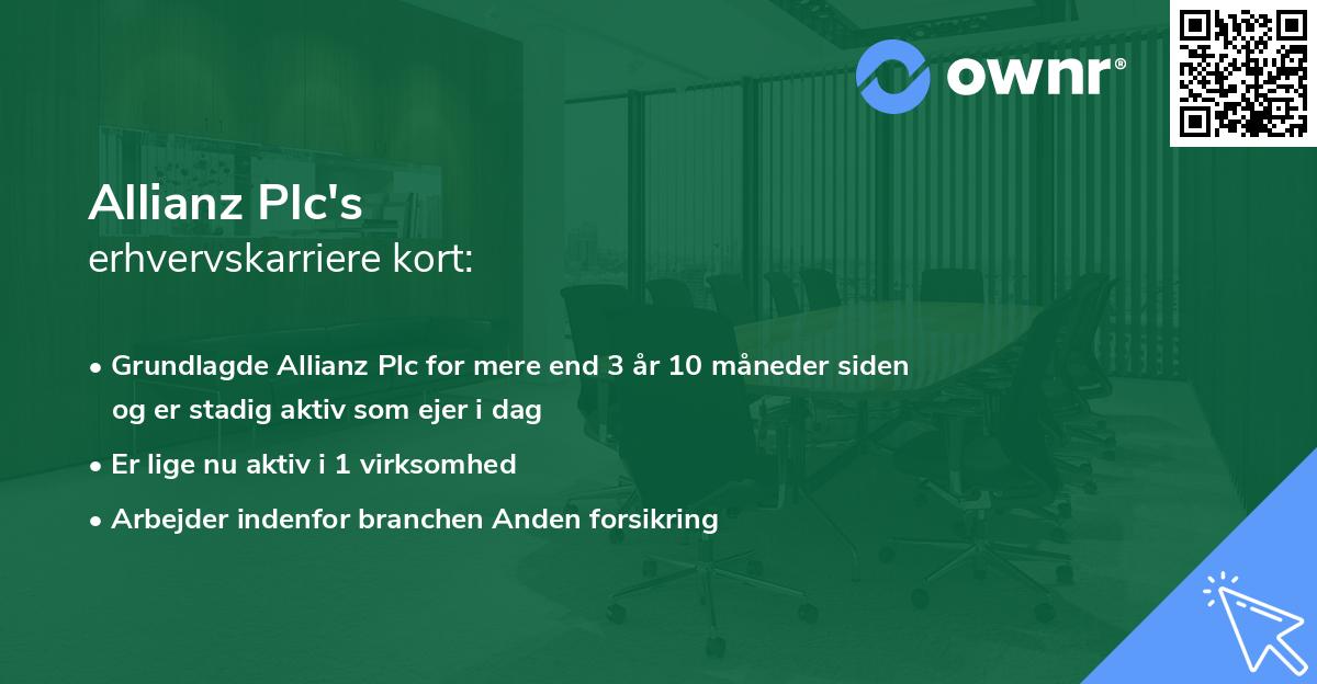 Allianz Plc's erhvervskarriere kort