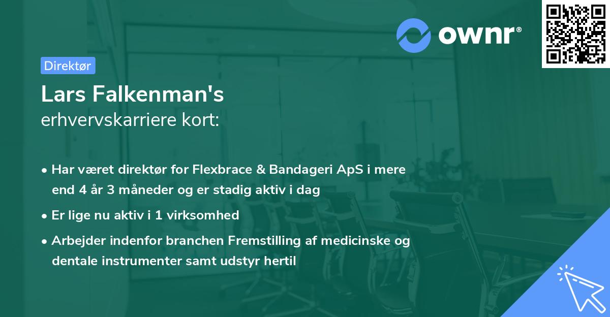 Lars Falkenman's erhvervskarriere kort
