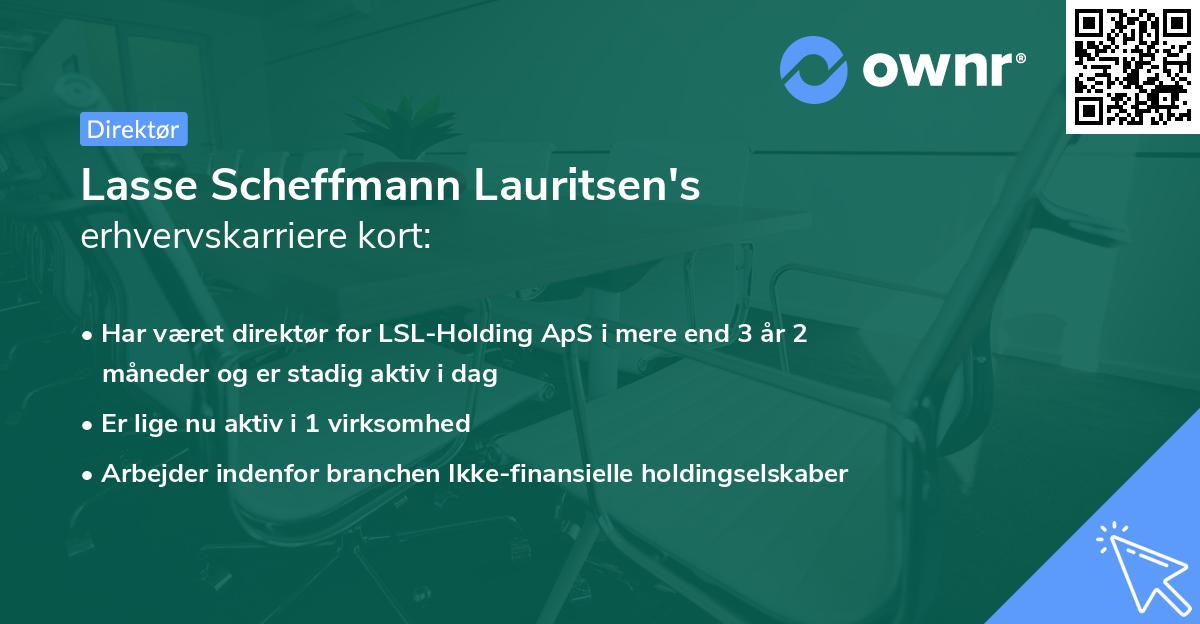 Lasse Scheffmann Lauritsen's erhvervskarriere kort