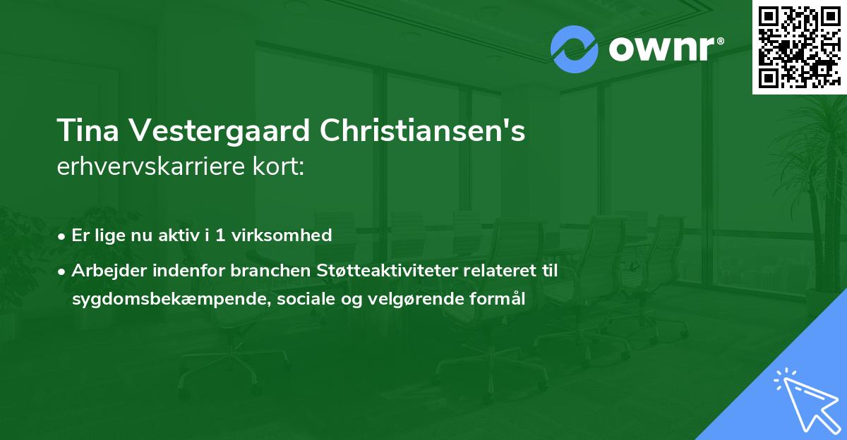 Tina Vestergaard Christiansen's erhvervskarriere kort