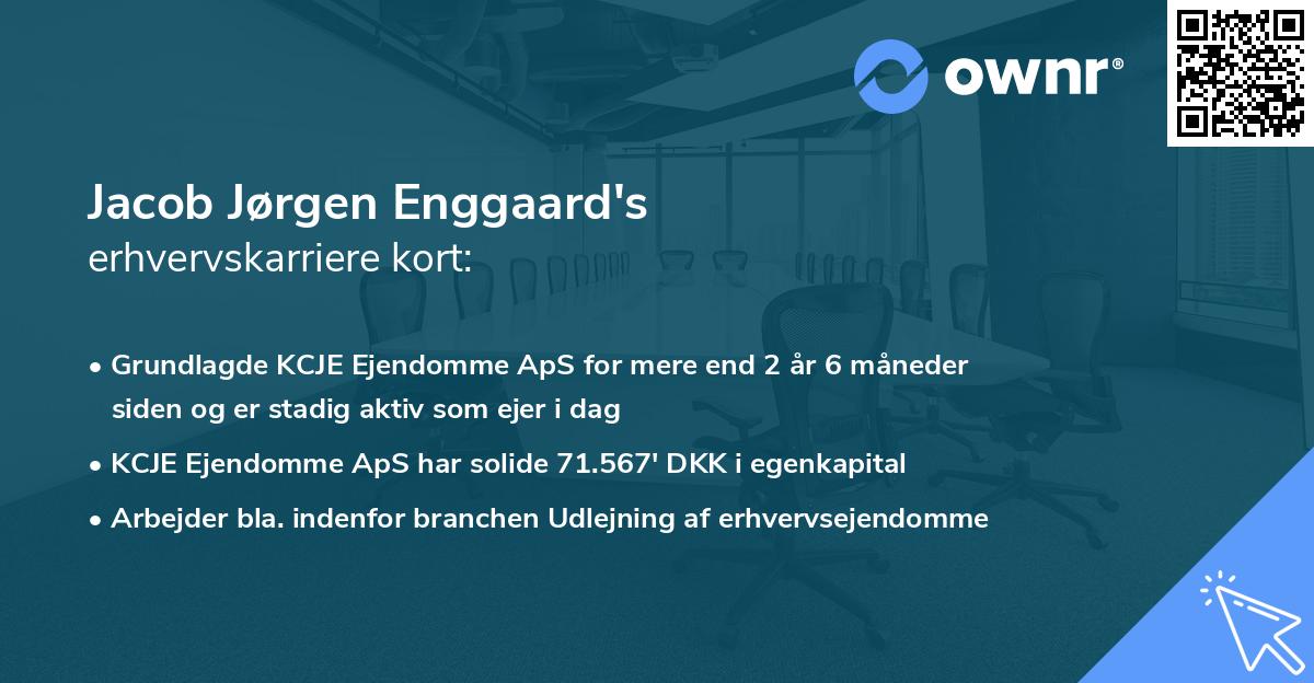 Jacob Jørgen Enggaard's erhvervskarriere kort