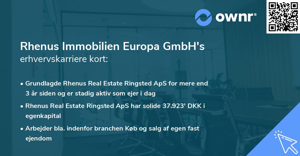 Rhenus Immobilien Europa GmbH's erhvervskarriere kort