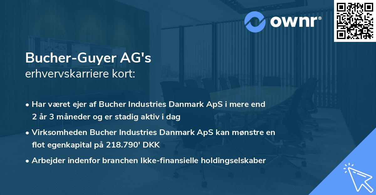 Bucher-Guyer AG's erhvervskarriere kort