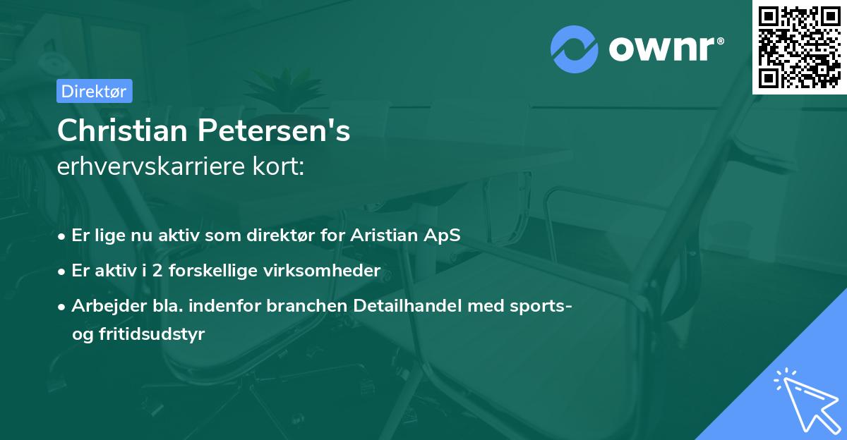 Christian Petersen's erhvervskarriere kort