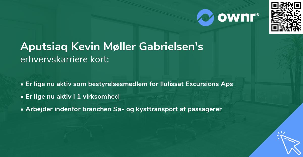 Aputsiaq Kevin Møller Gabrielsen's erhvervskarriere kort