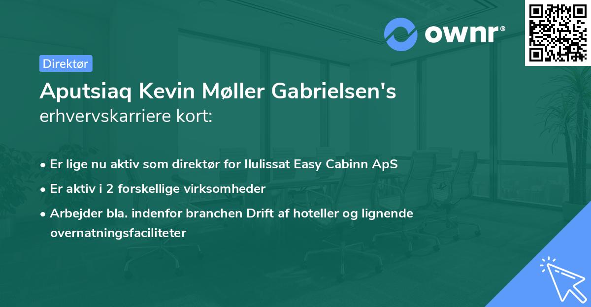 Aputsiaq Kevin Møller Gabrielsen's erhvervskarriere kort