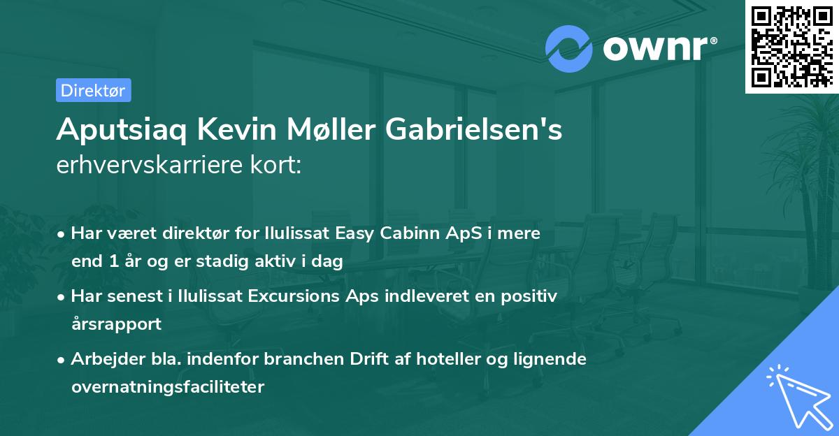 Aputsiaq Kevin Møller Gabrielsen's erhvervskarriere kort