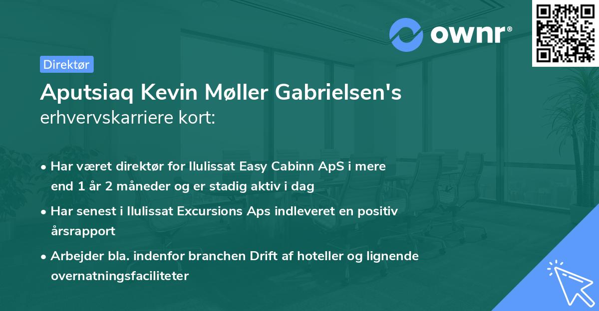 Aputsiaq Kevin Møller Gabrielsen's erhvervskarriere kort