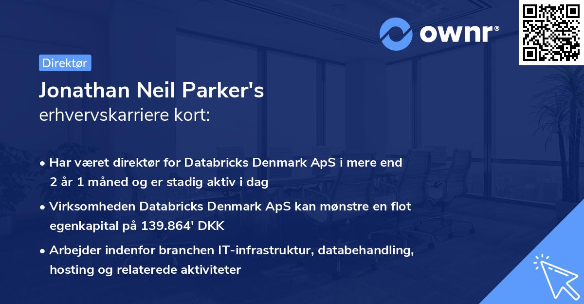 Jonathan Neil Parker's erhvervskarriere kort