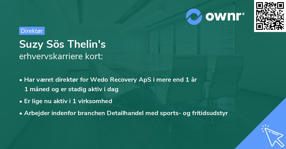 Suzy Sös Thelin's erhvervskarriere kort