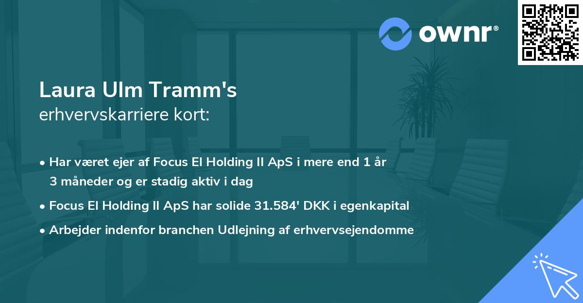 Laura Ulm Tramm's erhvervskarriere kort