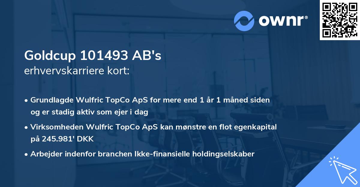 Goldcup 101493 AB's erhvervskarriere kort