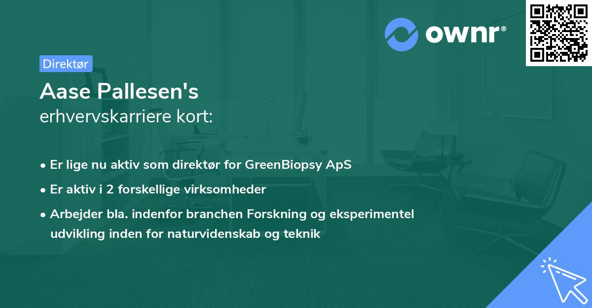 Aase Pallesen's erhvervskarriere kort