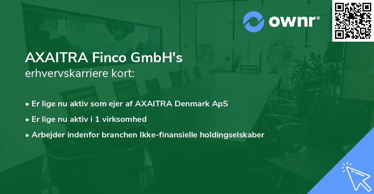 AXAITRA Finco GmbH's erhvervskarriere kort