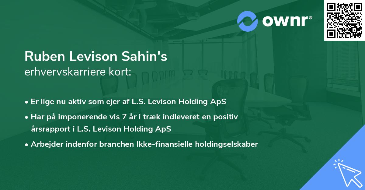 Ruben Levison Sahin's erhvervskarriere kort