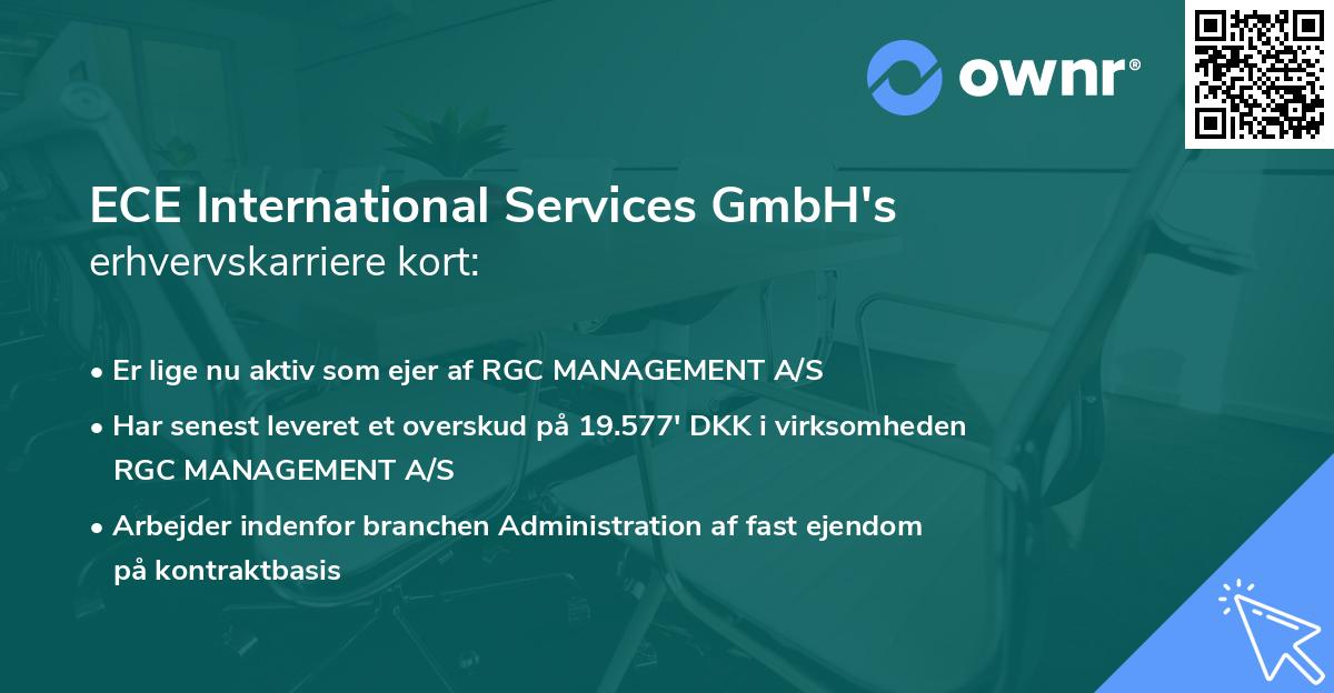 ECE International Services GmbH's erhvervskarriere kort