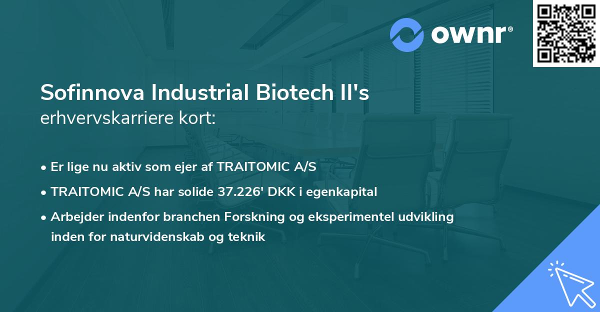 Sofinnova Industrial Biotech II's erhvervskarriere kort