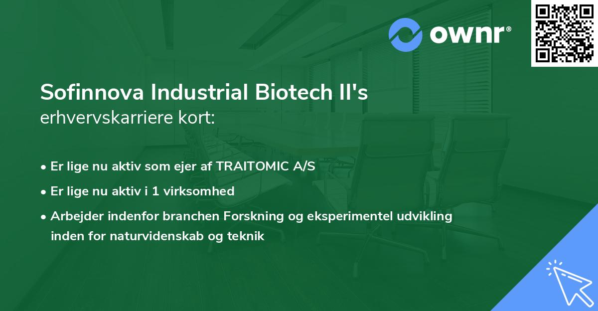 Sofinnova Industrial Biotech II's erhvervskarriere kort