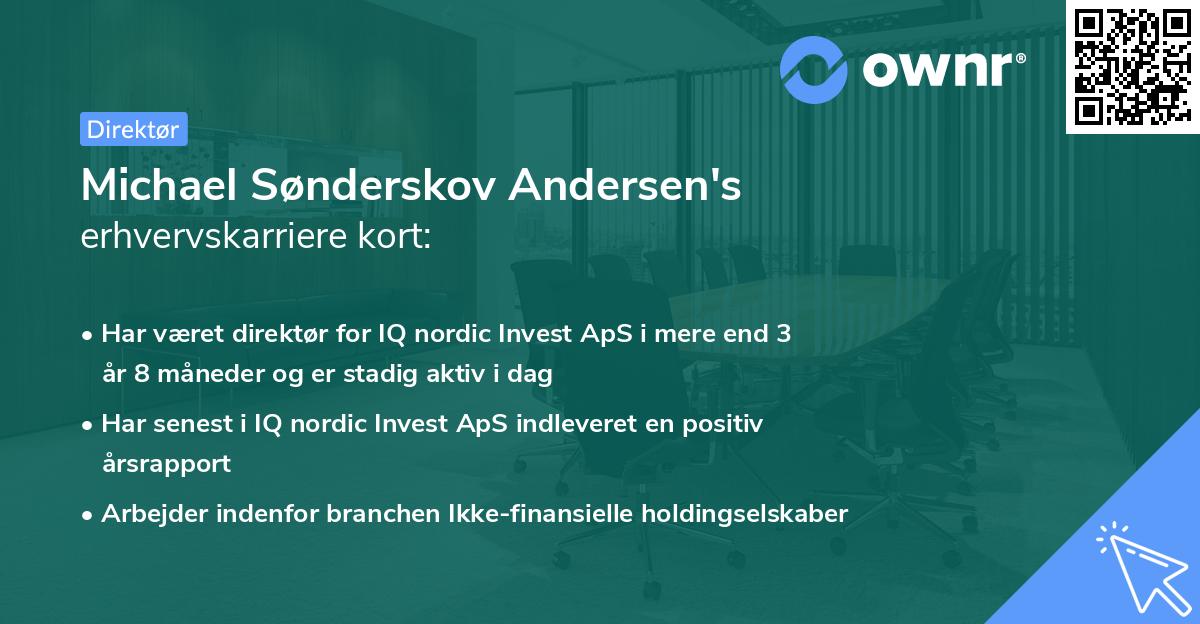 Michael Sønderskov Andersen's erhvervskarriere kort