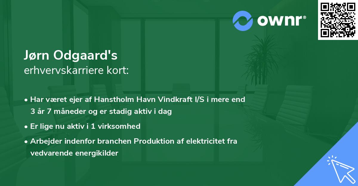 Jørn Odgaard's erhvervskarriere kort