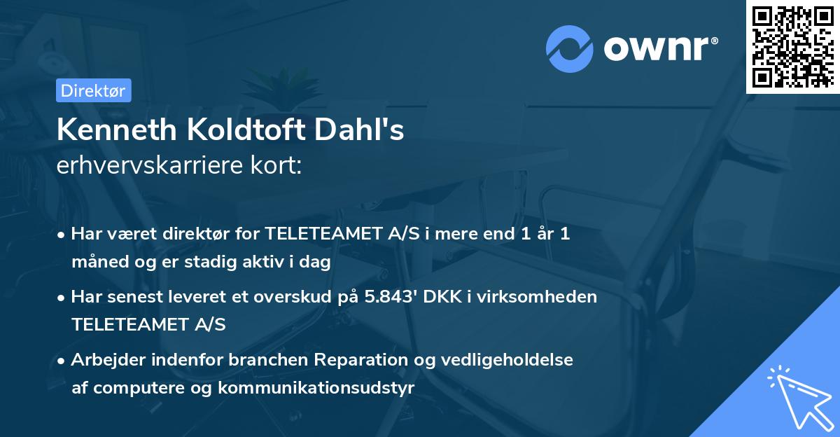 Kenneth Koldtoft Dahl's erhvervskarriere kort