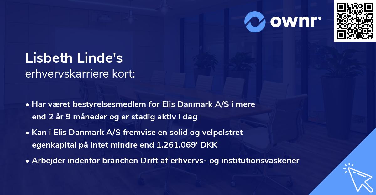 Lisbeth Linde's erhvervskarriere kort