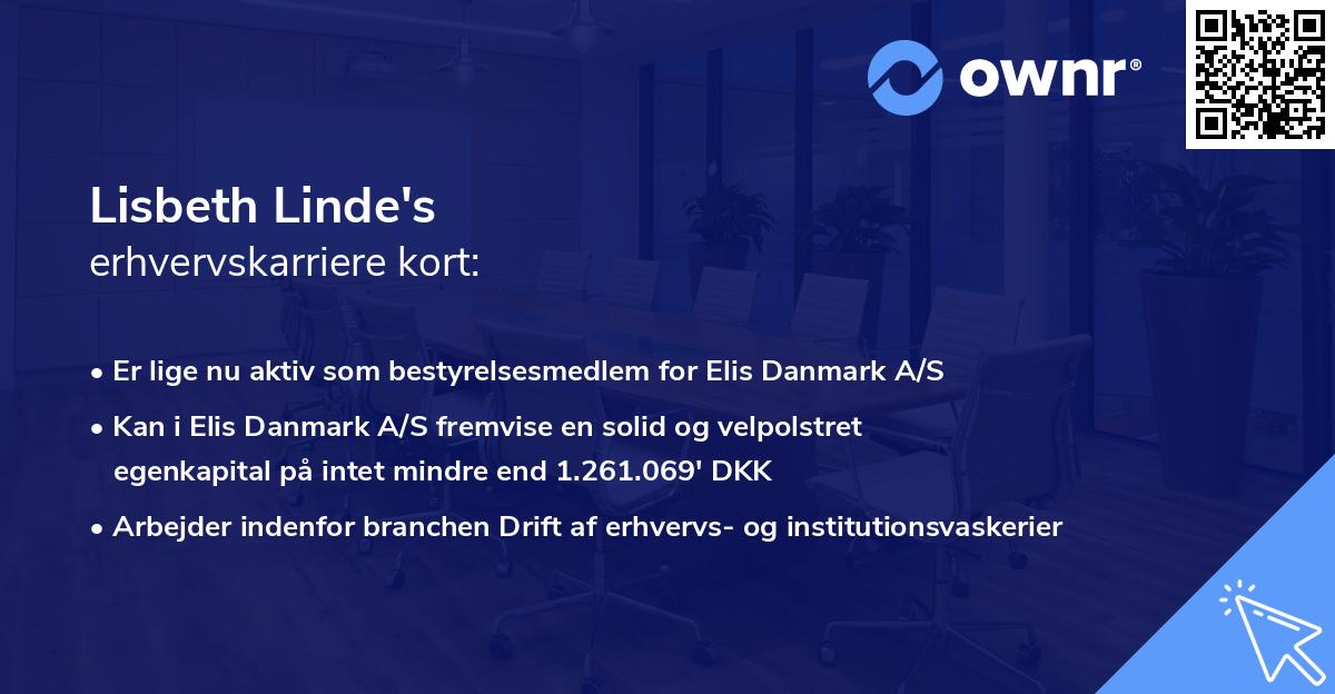 Lisbeth Linde's erhvervskarriere kort