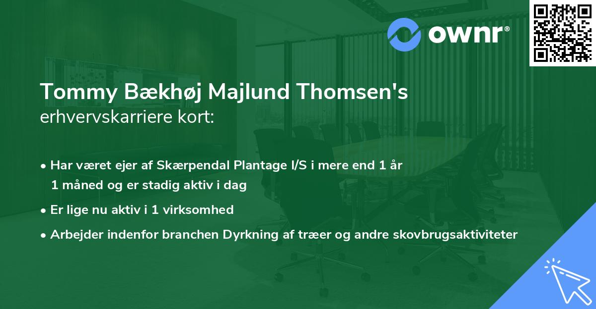 Tommy Bækhøj Majlund Thomsen's erhvervskarriere kort