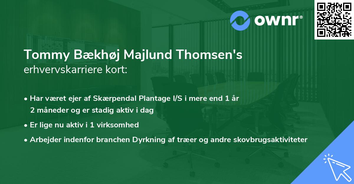 Tommy Bækhøj Majlund Thomsen's erhvervskarriere kort