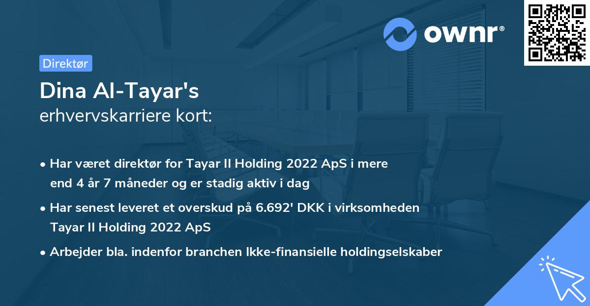 Dina Al-Tayar's erhvervskarriere kort