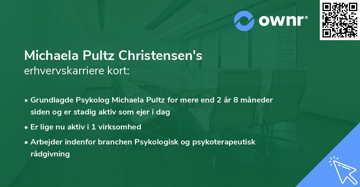 Michaela Pultz Christensen's erhvervskarriere kort