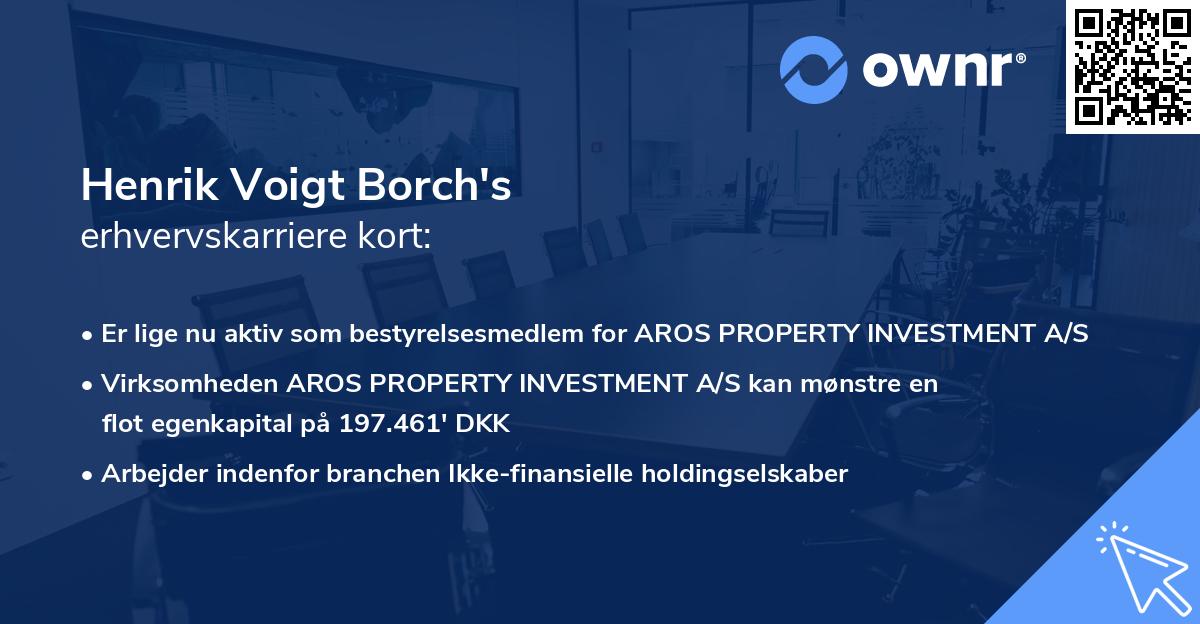 Henrik Voigt Borch's erhvervskarriere kort