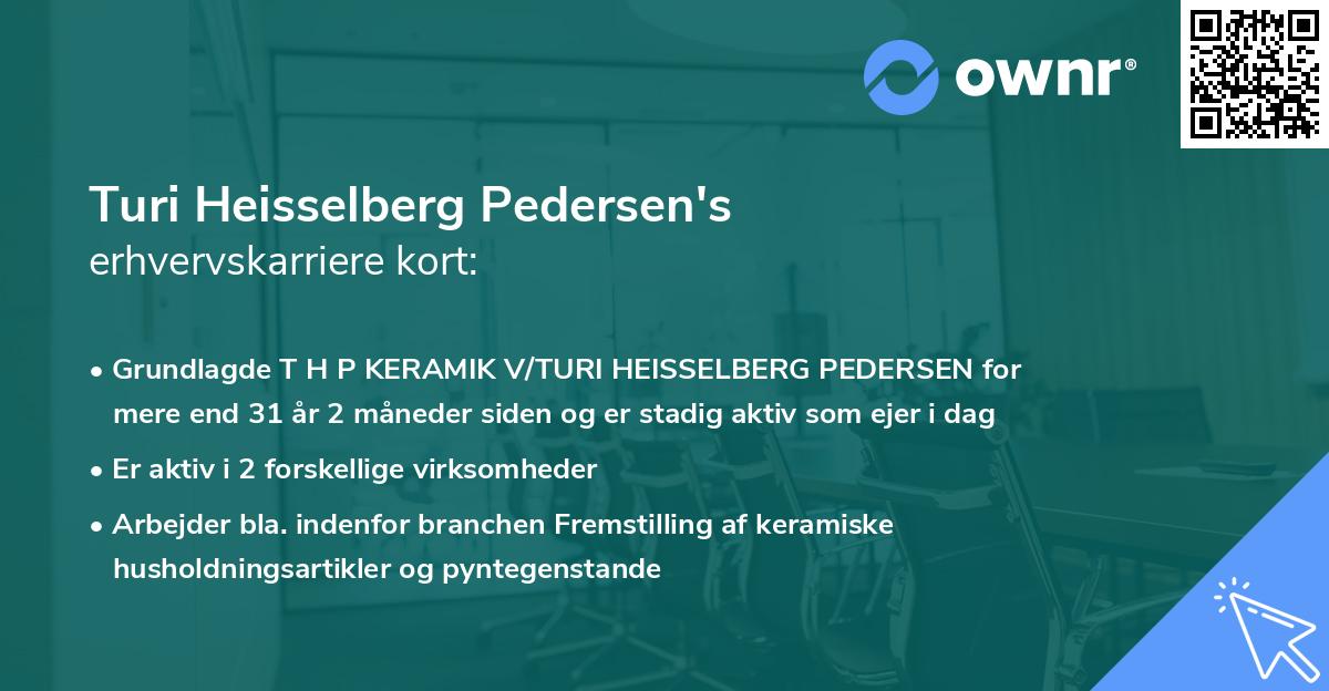 Turi Heisselberg Pedersen's erhvervskarriere kort