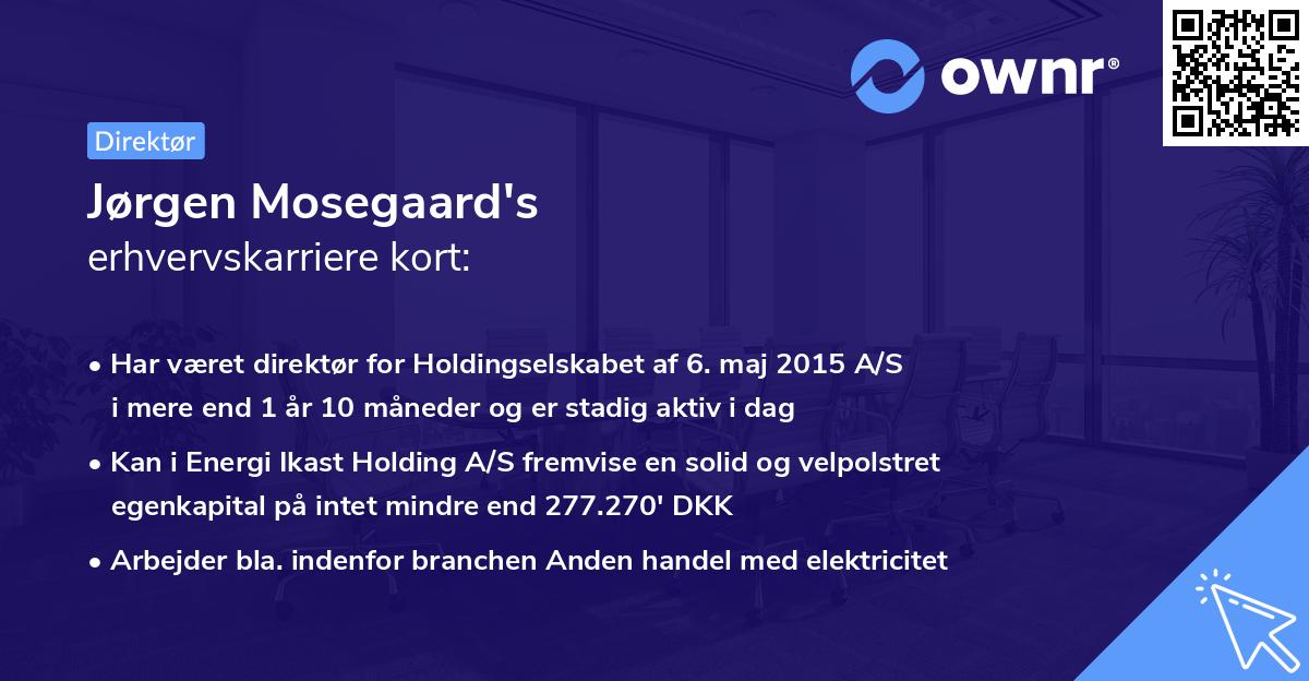 Jørgen Mosegaard's erhvervskarriere kort
