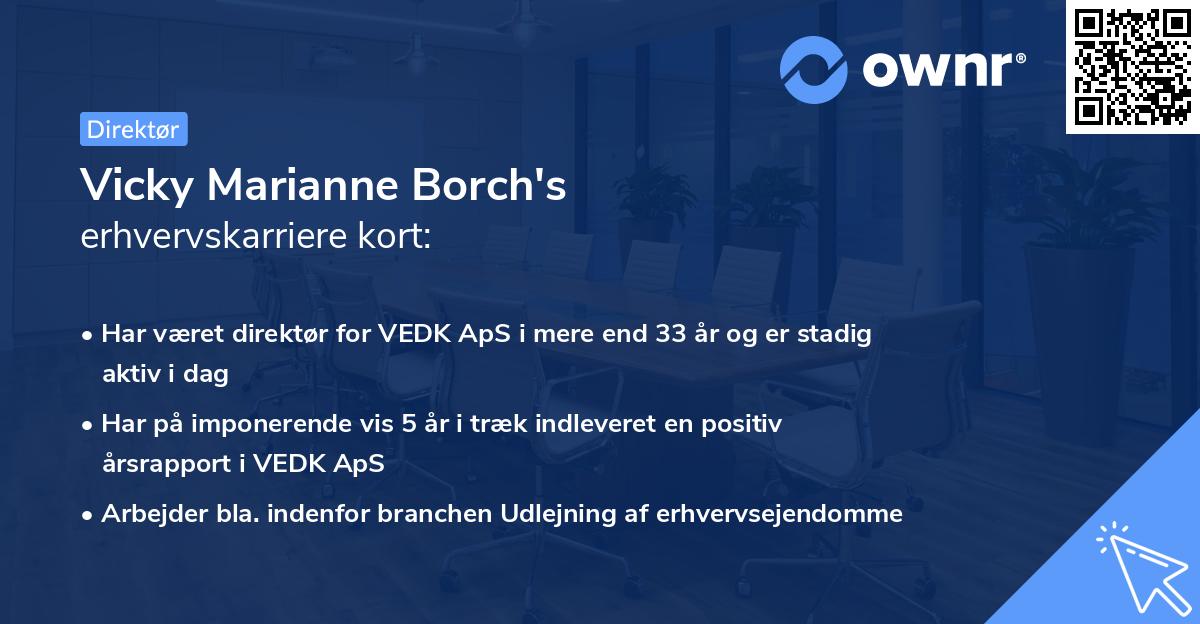 Vicky Marianne Borch's erhvervskarriere kort