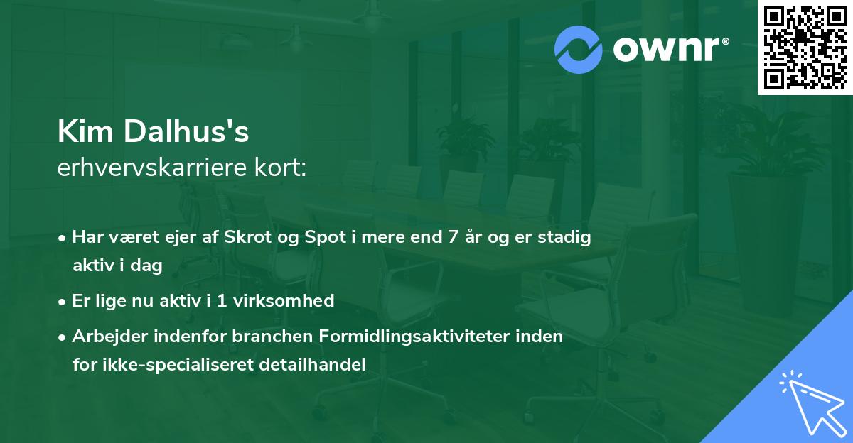 Kim Dalhus's erhvervskarriere kort