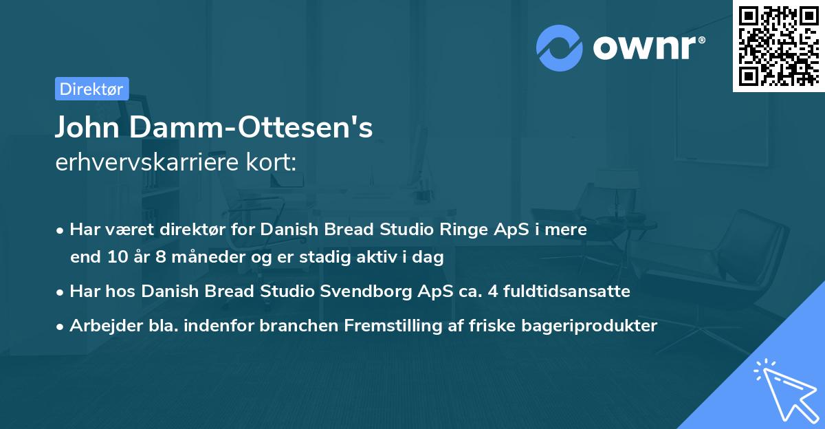 John Damm-Ottesen's erhvervskarriere kort