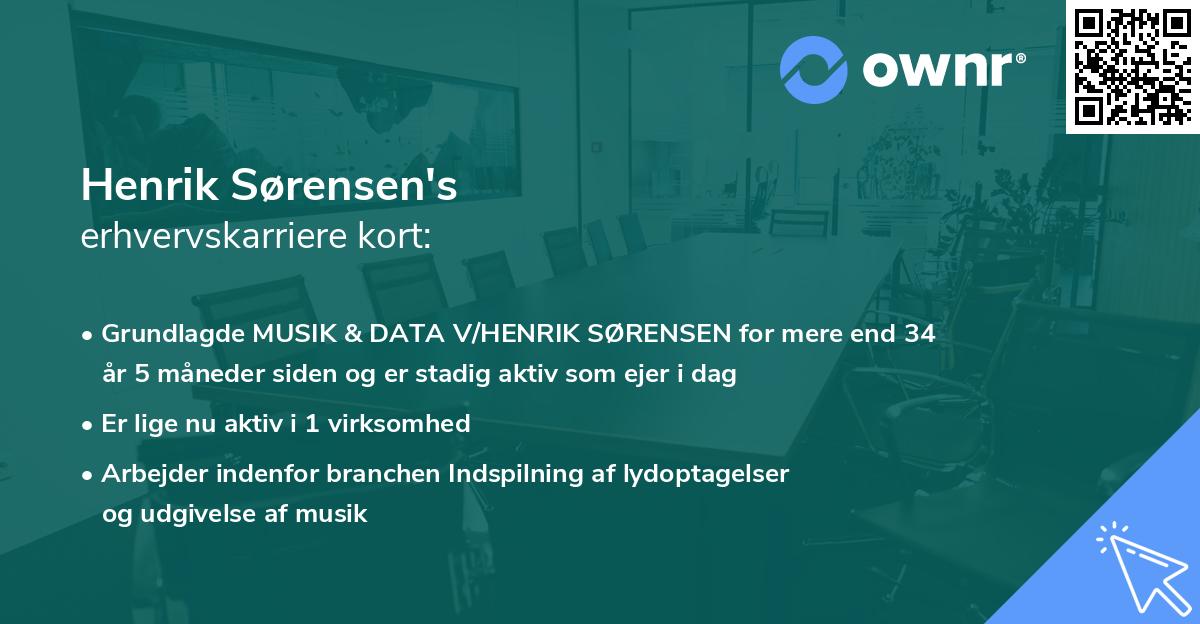 Henrik Sørensen's erhvervskarriere kort