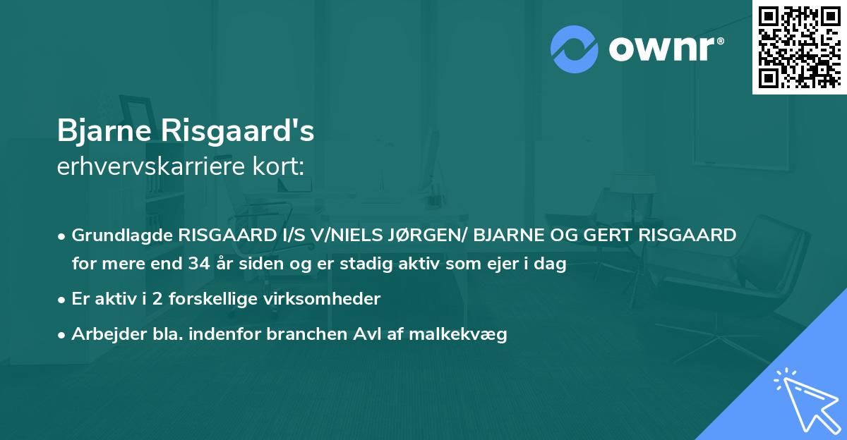 Bjarne Risgaard's erhvervskarriere kort