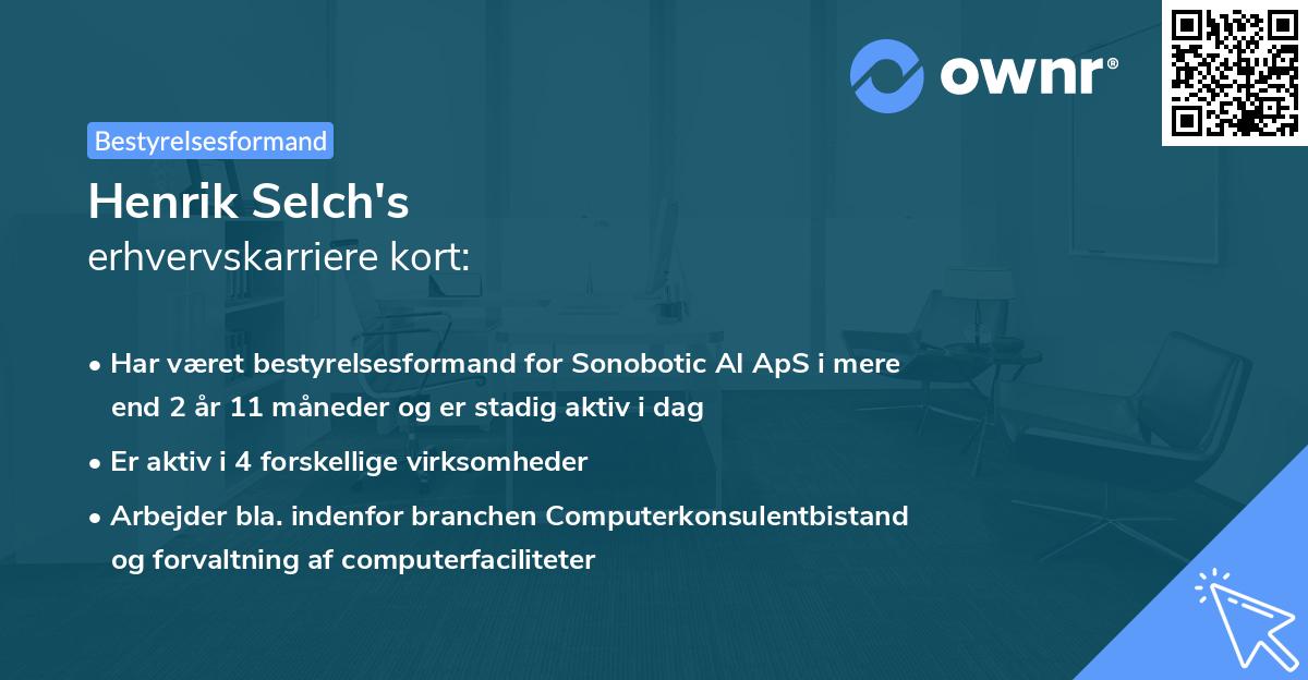 Henrik Selch's erhvervskarriere kort